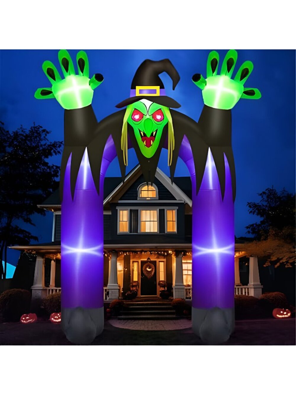 10FT Tall Halloween Inflatables Witch Archway Outdoor Decorations